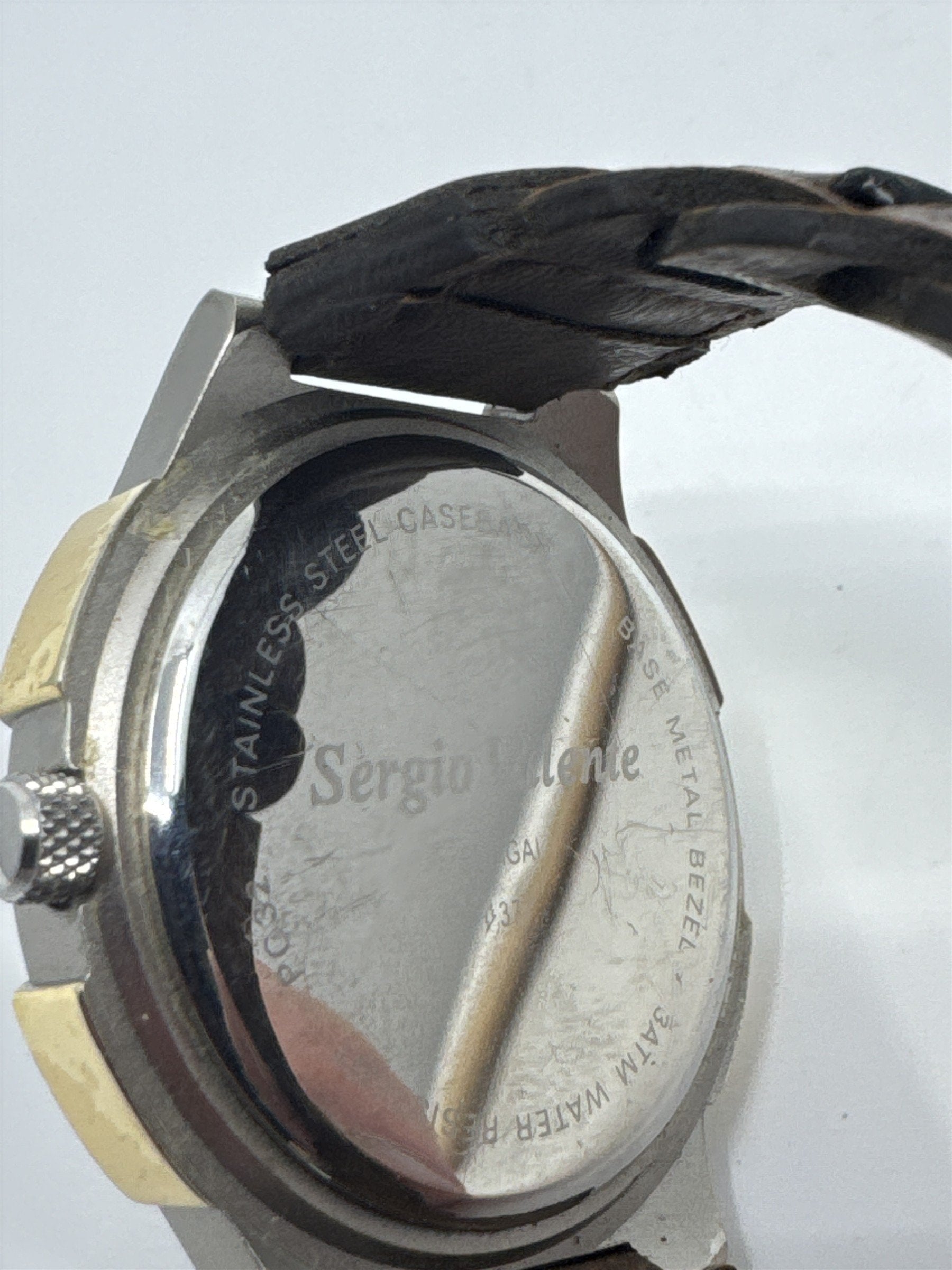 Sergio Valente Men's Watch Longhorn Brown Metal Gold Water Resistant