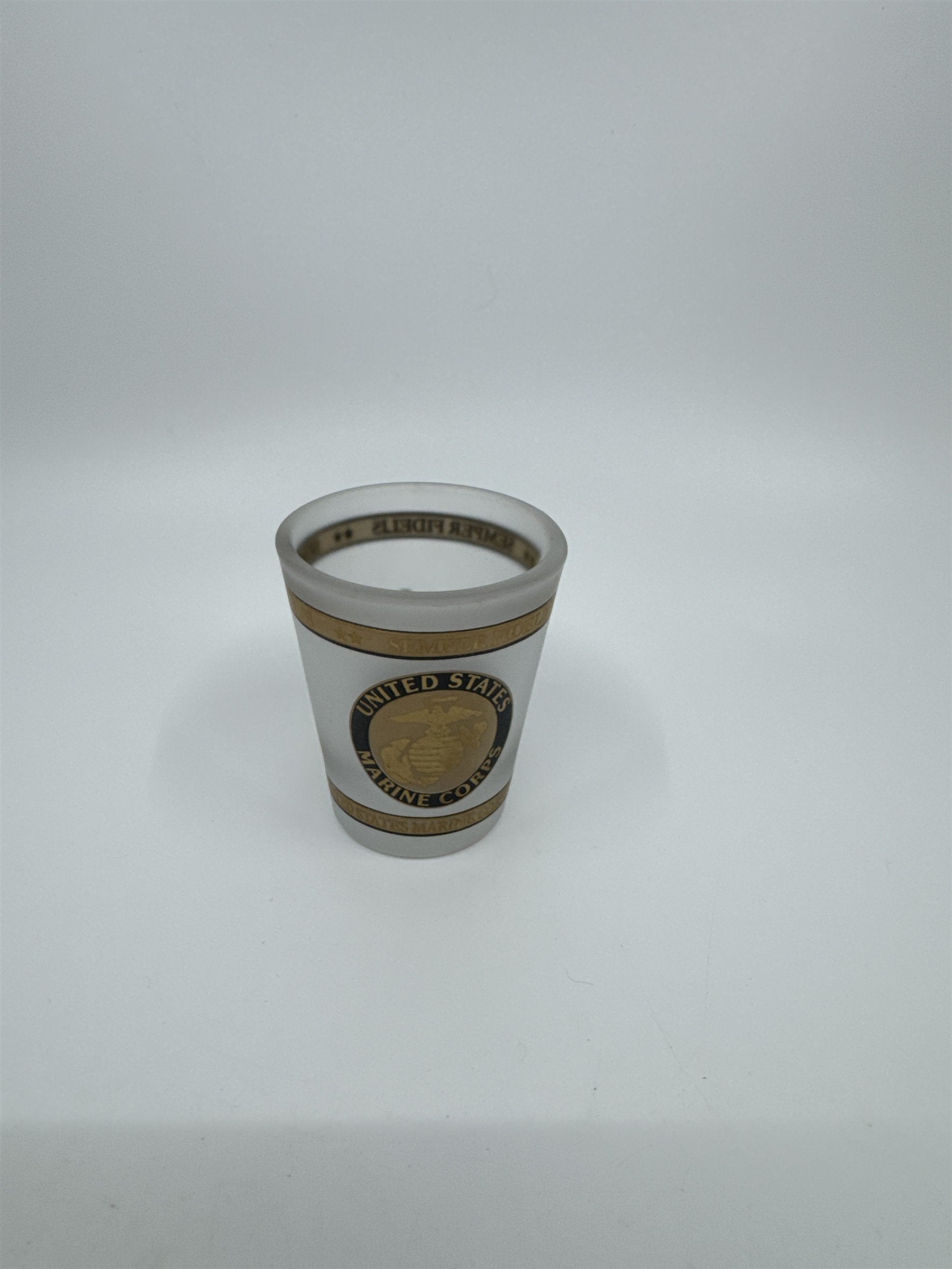 USMC United States Marine Corps Parris Island South Carolina Shot Glass Souvenir