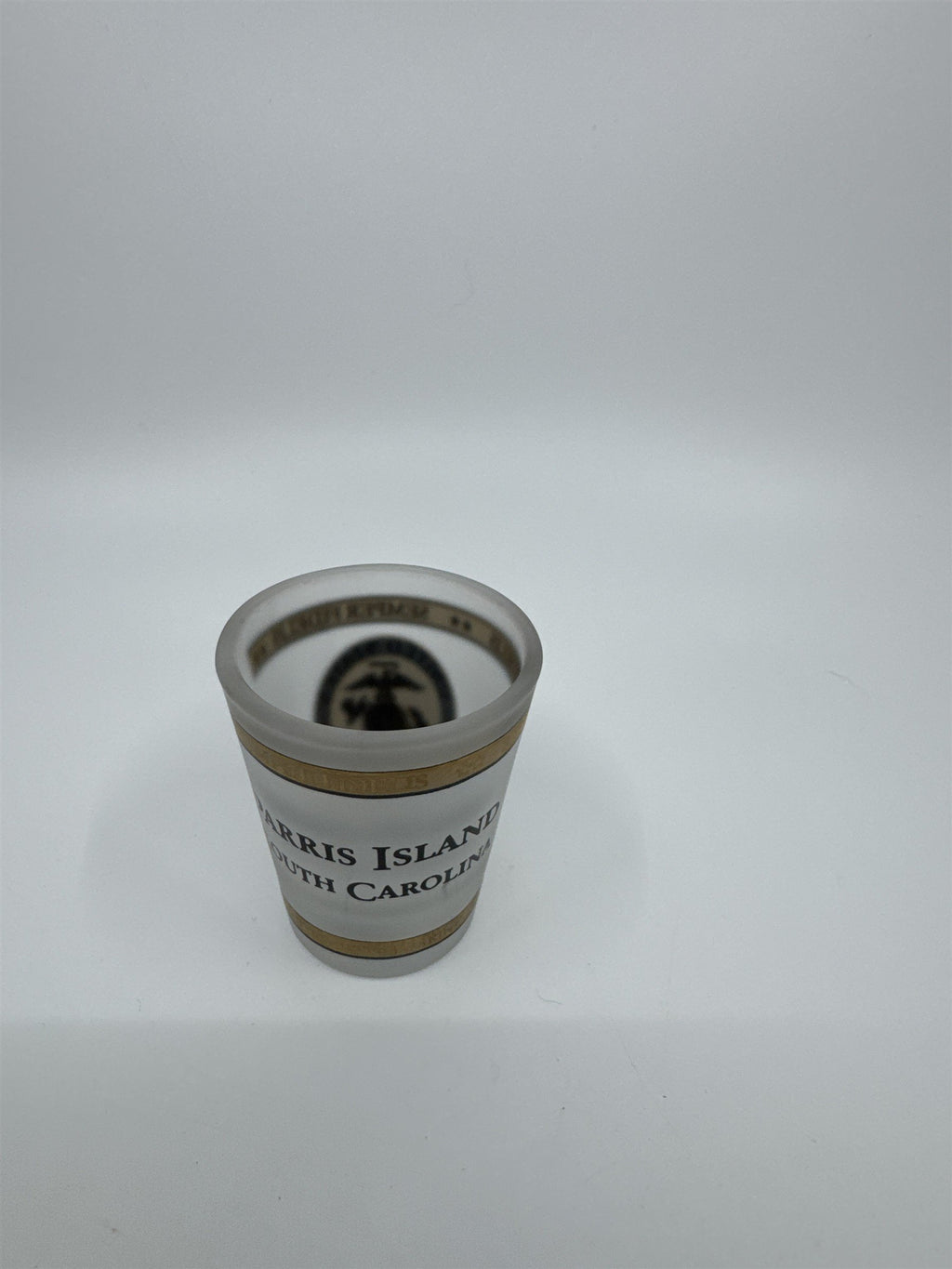 USMC United States Marine Corps Parris Island South Carolina Shot Glass Souvenir