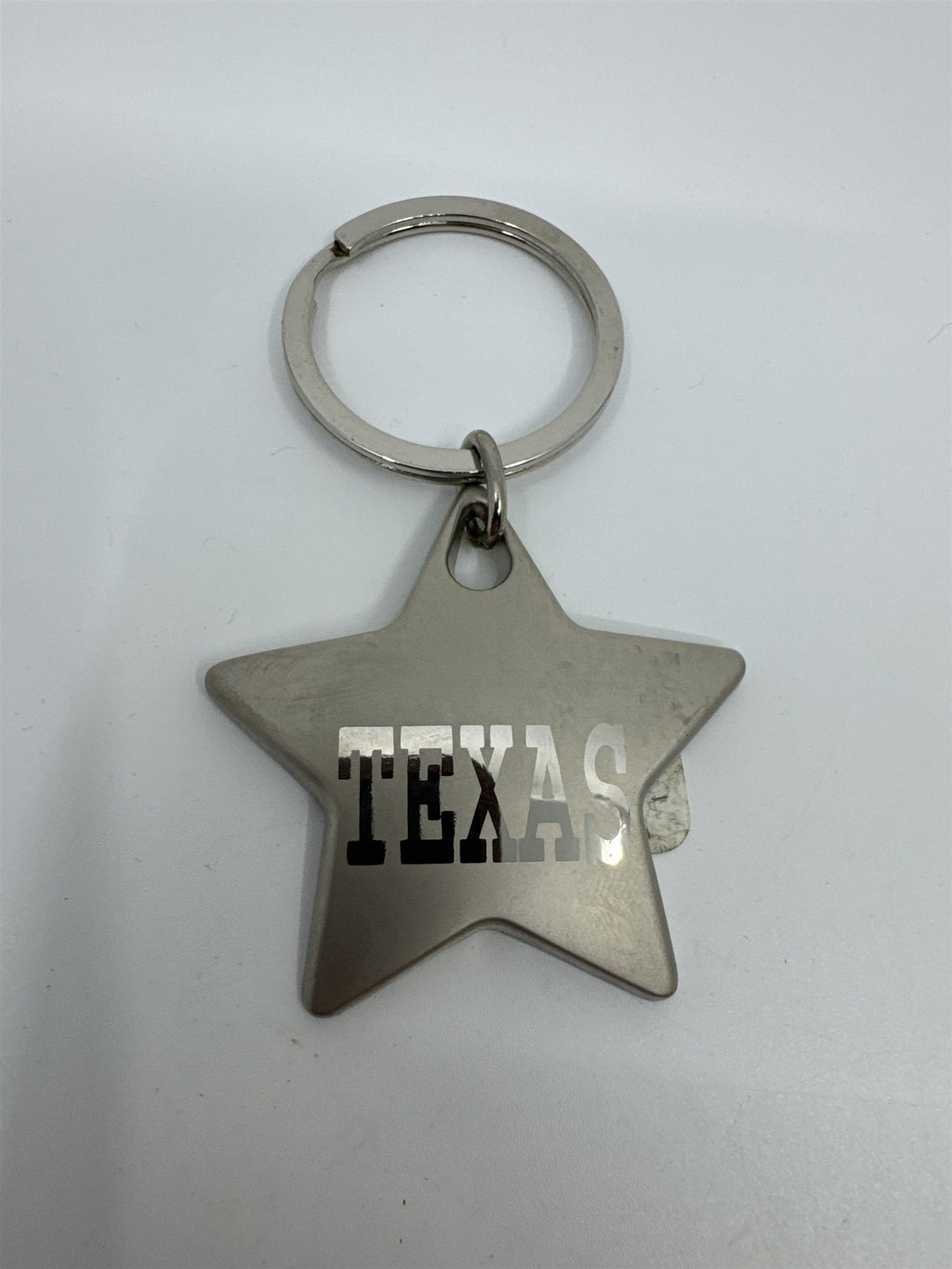 Vintage Metal Keychain TEXAS STAR Fob Keyring