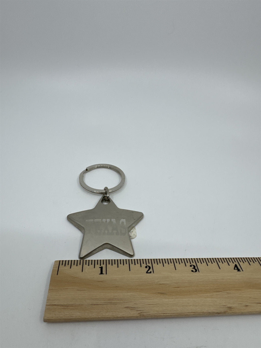 Vintage Metal Keychain TEXAS STAR Fob Keyring