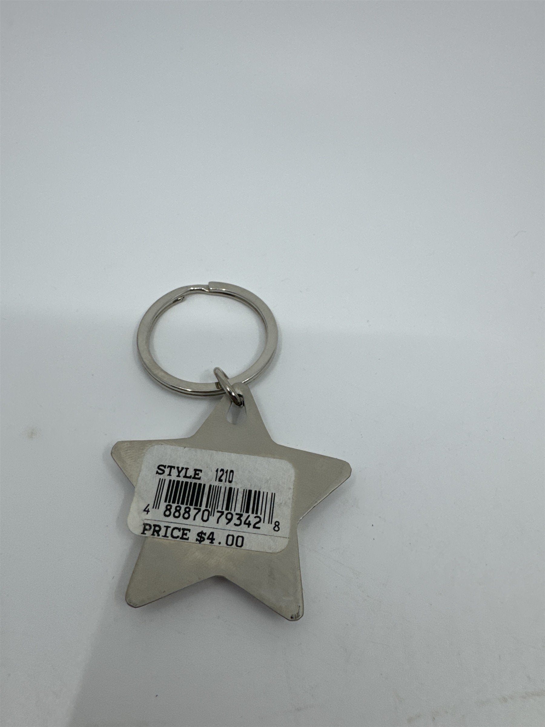 Vintage Metal Keychain TEXAS STAR Fob Keyring