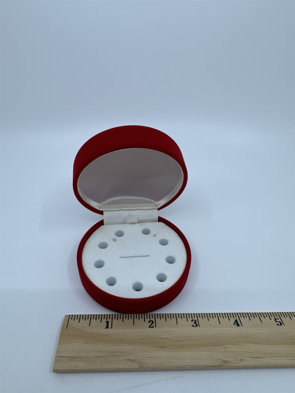 Vintage Red Felt Made in Thailand Jewelry Earring Display Gift Box
