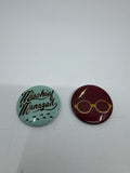 Set of 2 Harry Potter Wizarding World Pins, Lightning Bolt and Mischief Managed