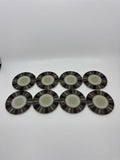 Set of 8 Pfaltzgraff Mosaic Brown/Beige/Blue Drink Coasters