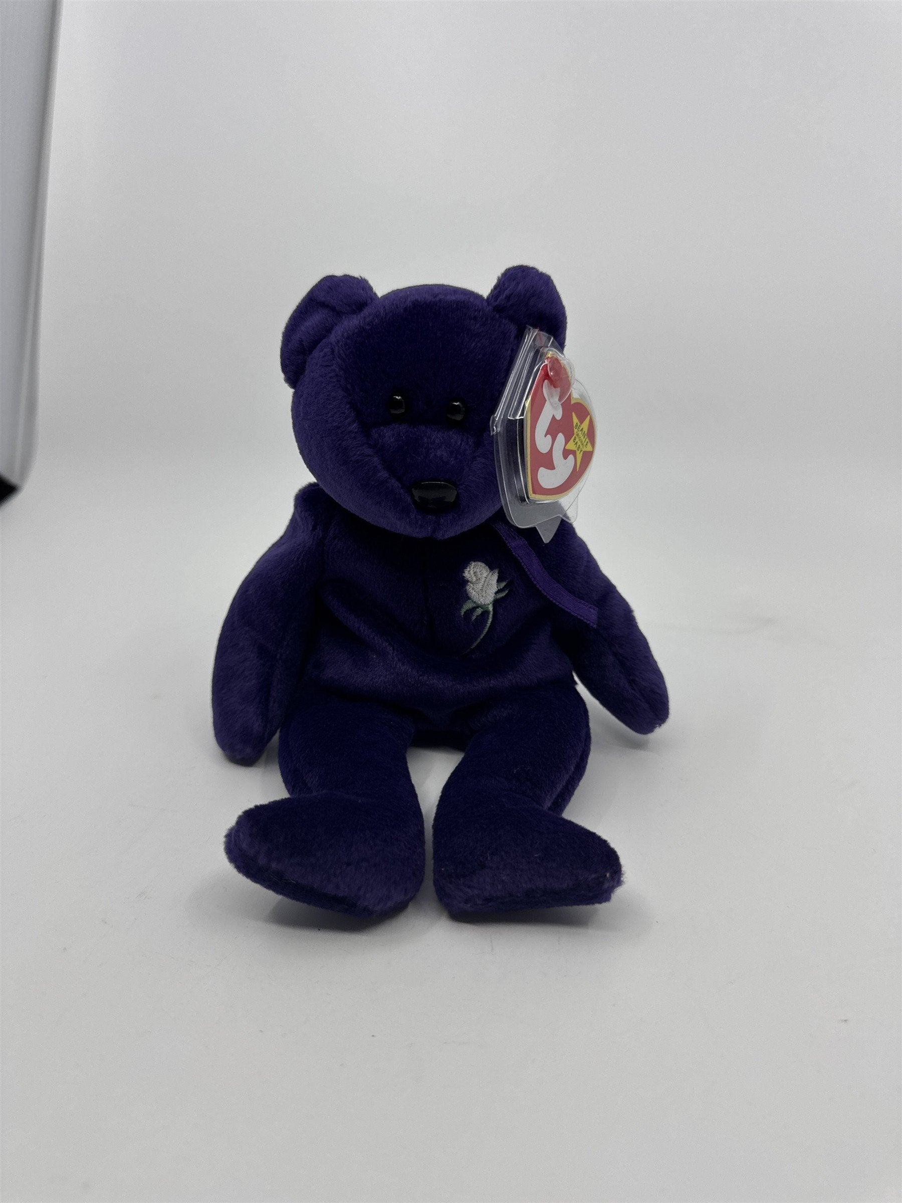 TY Beanie Baby PRINCESS DIANA Purple Teddy Bear 1997 Retired