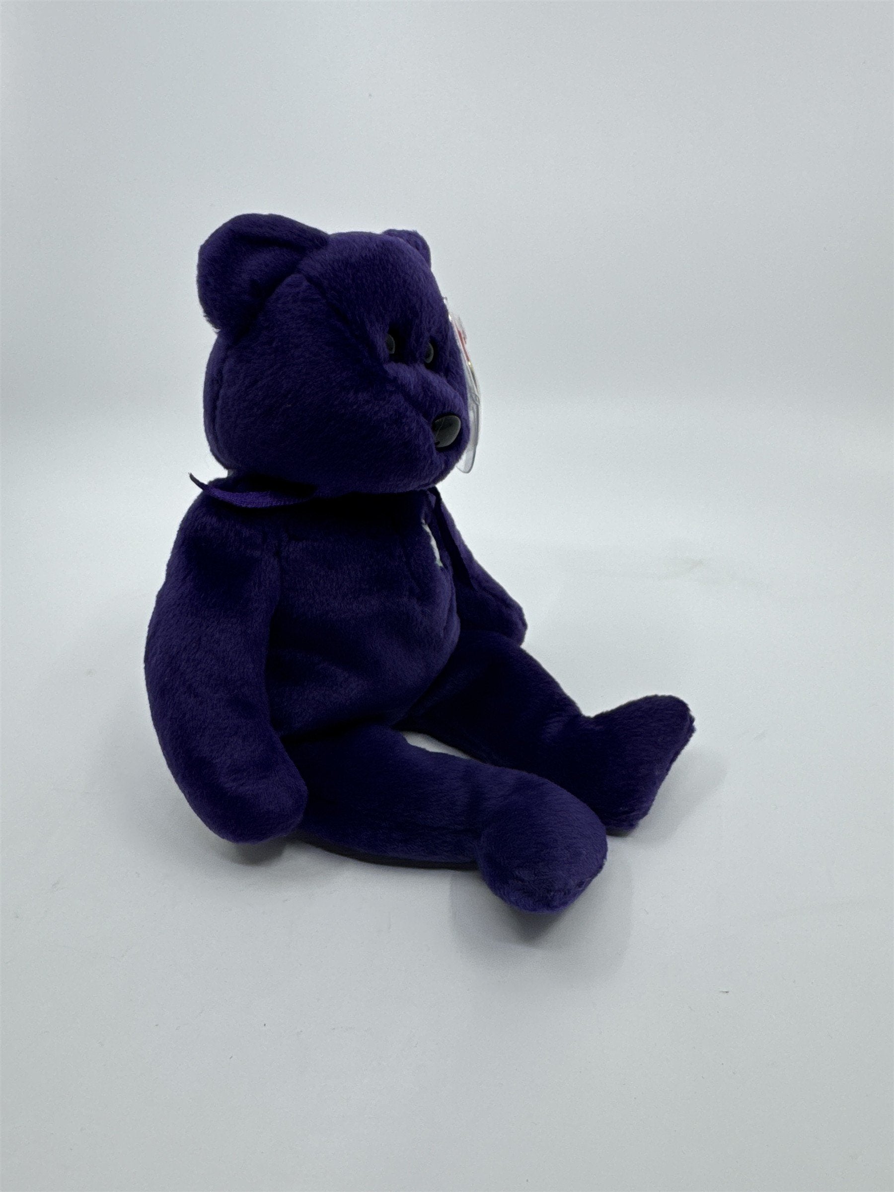 TY Beanie Baby PRINCESS DIANA Purple Teddy Bear 1997 Retired