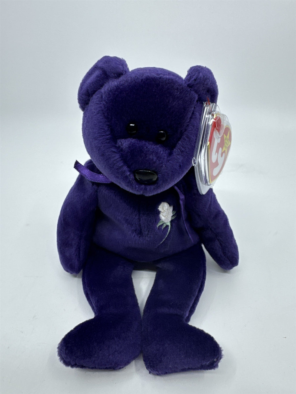 TY Beanie Baby PRINCESS DIANA Purple Teddy Bear 1997 Retired