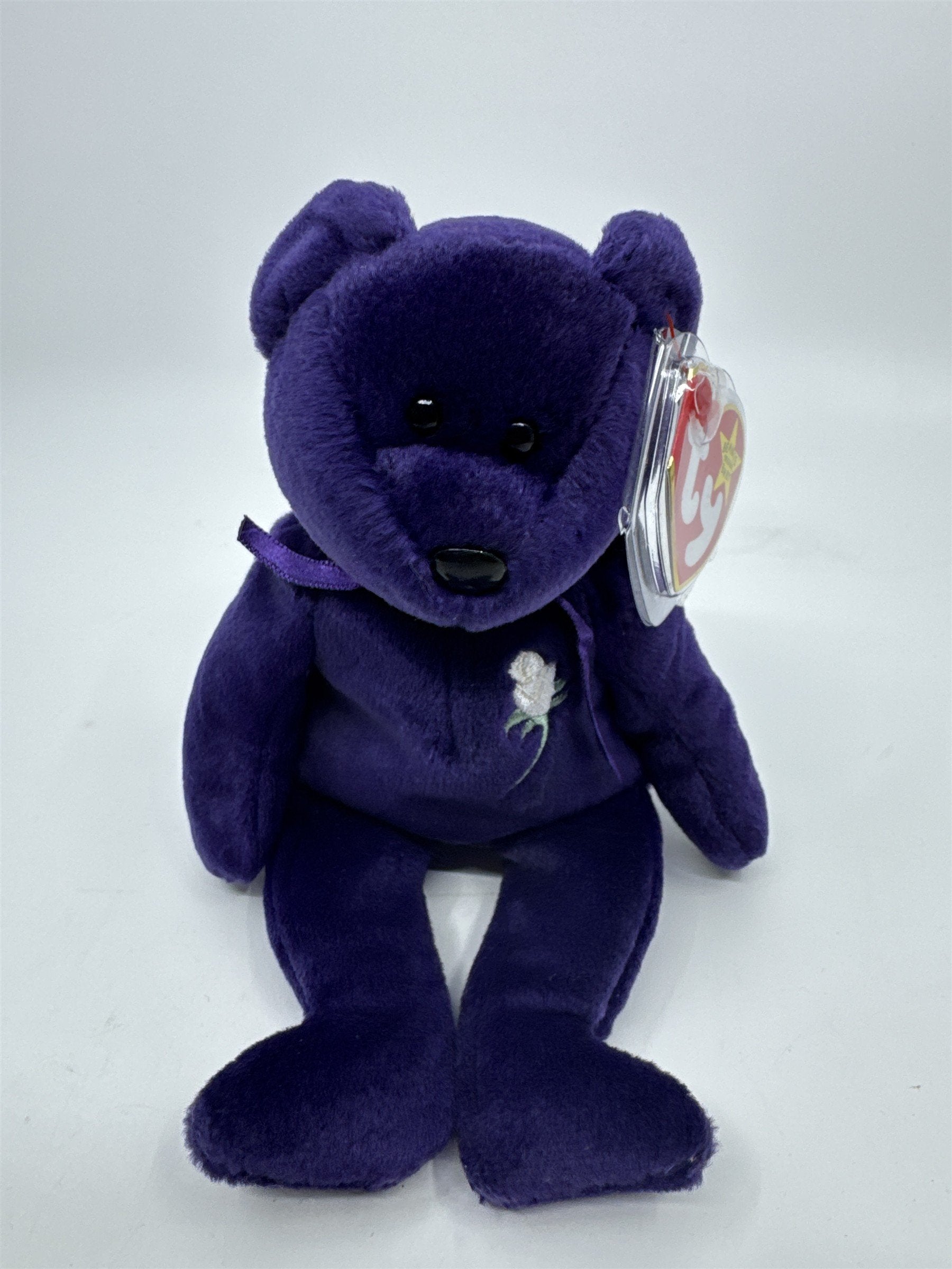 TY Beanie Baby PRINCESS DIANA Purple Teddy Bear 1997 Retired