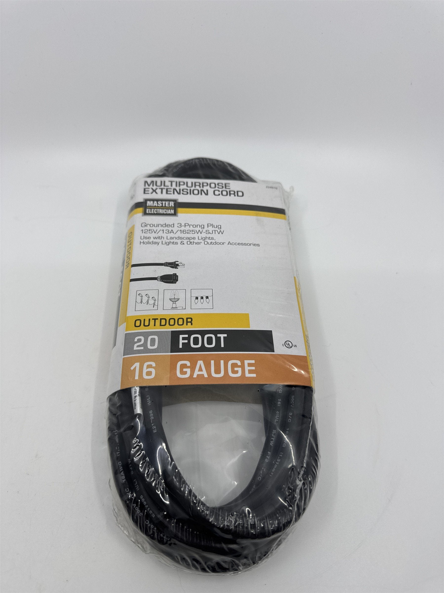 Master Electrician Multipurpose Extension Cord 20ft 16 Gauge Outdoor