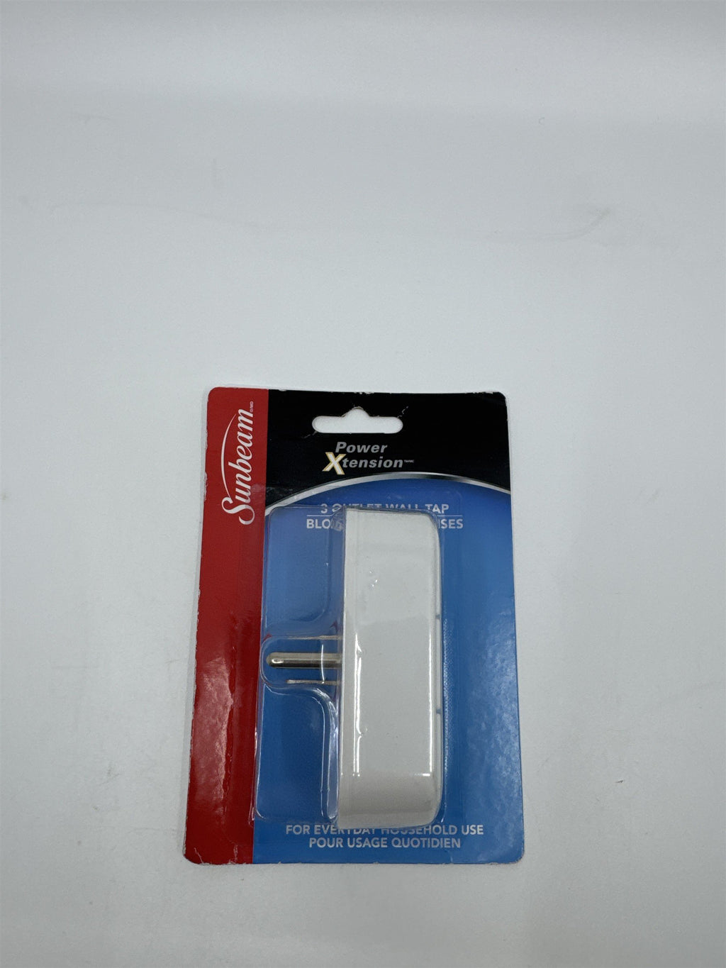 Sunbeam 3-Outlet 3-Prong Grounded AC Power Outlet Receptacle Wall Tap Adapter