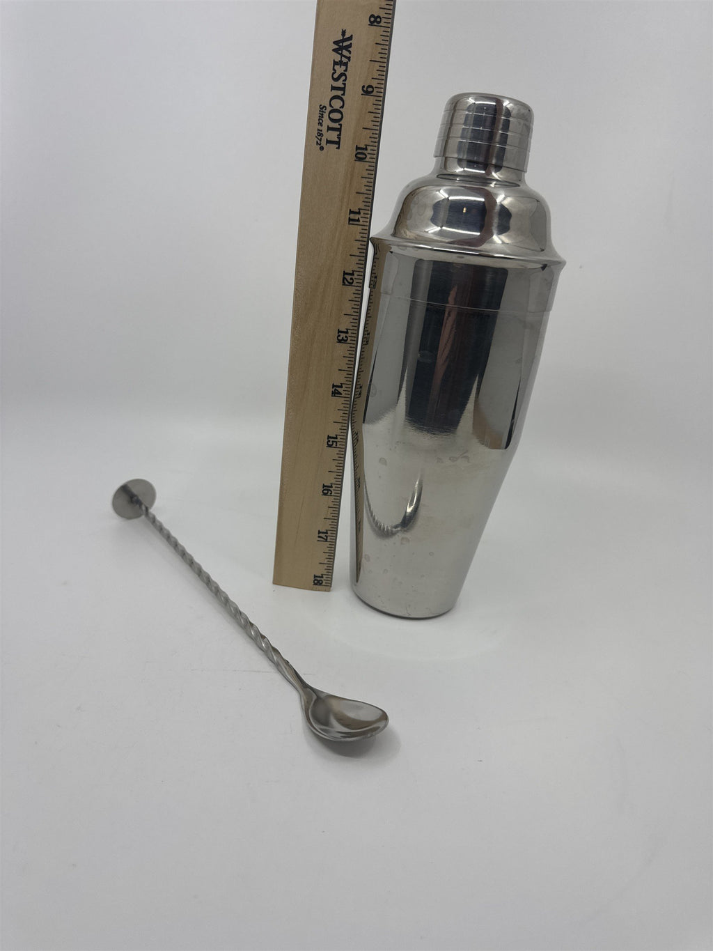 Cresimo Stainless Steel Cocktail Shaker Set w/ Stirrer Spoon Bar Tool Gift