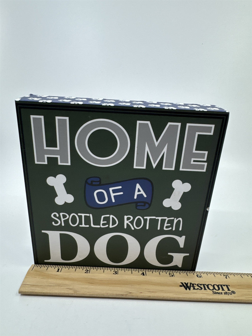 Home of a Spoiled Rotton Dog Quote Box Wooden Sign Wall Art Belle Maison KZ1058