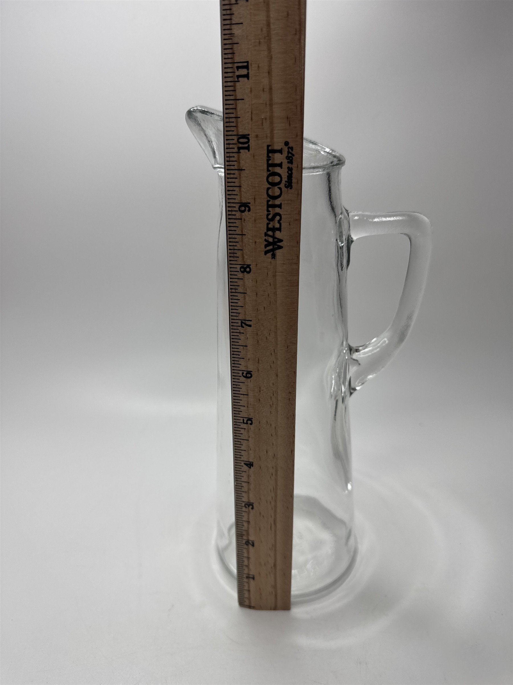 Prohibition Glass Pitcher Federal Law Forbids Notice Bottom Empty Alcohol Bottle