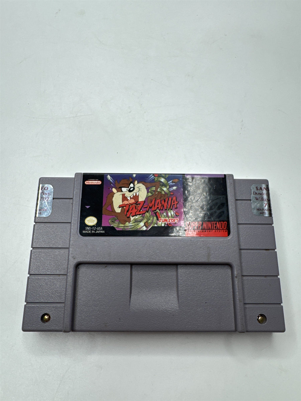 Sunsoft Taz-Mania SNES Game - Super Nintendo Looney Tunes Warner Bros
