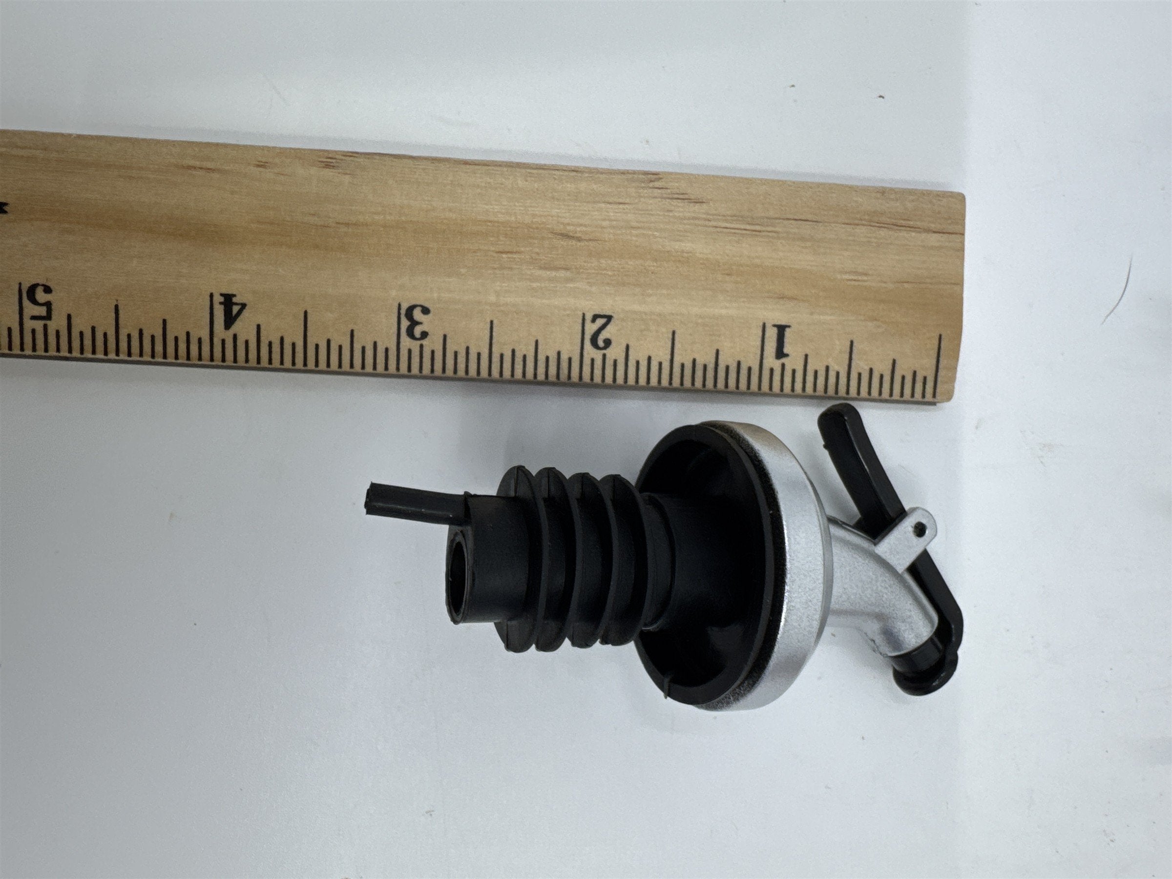 Set of 8 Liquor Pour Spouts/Adapters Stainless Steel with Silicone Grip