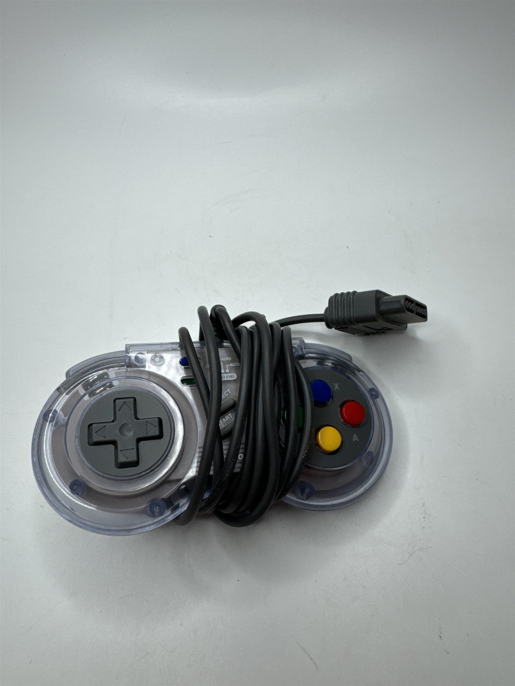 Clear See-Thru Super Nintendo SNES Controller Gamepad Retro Vintage