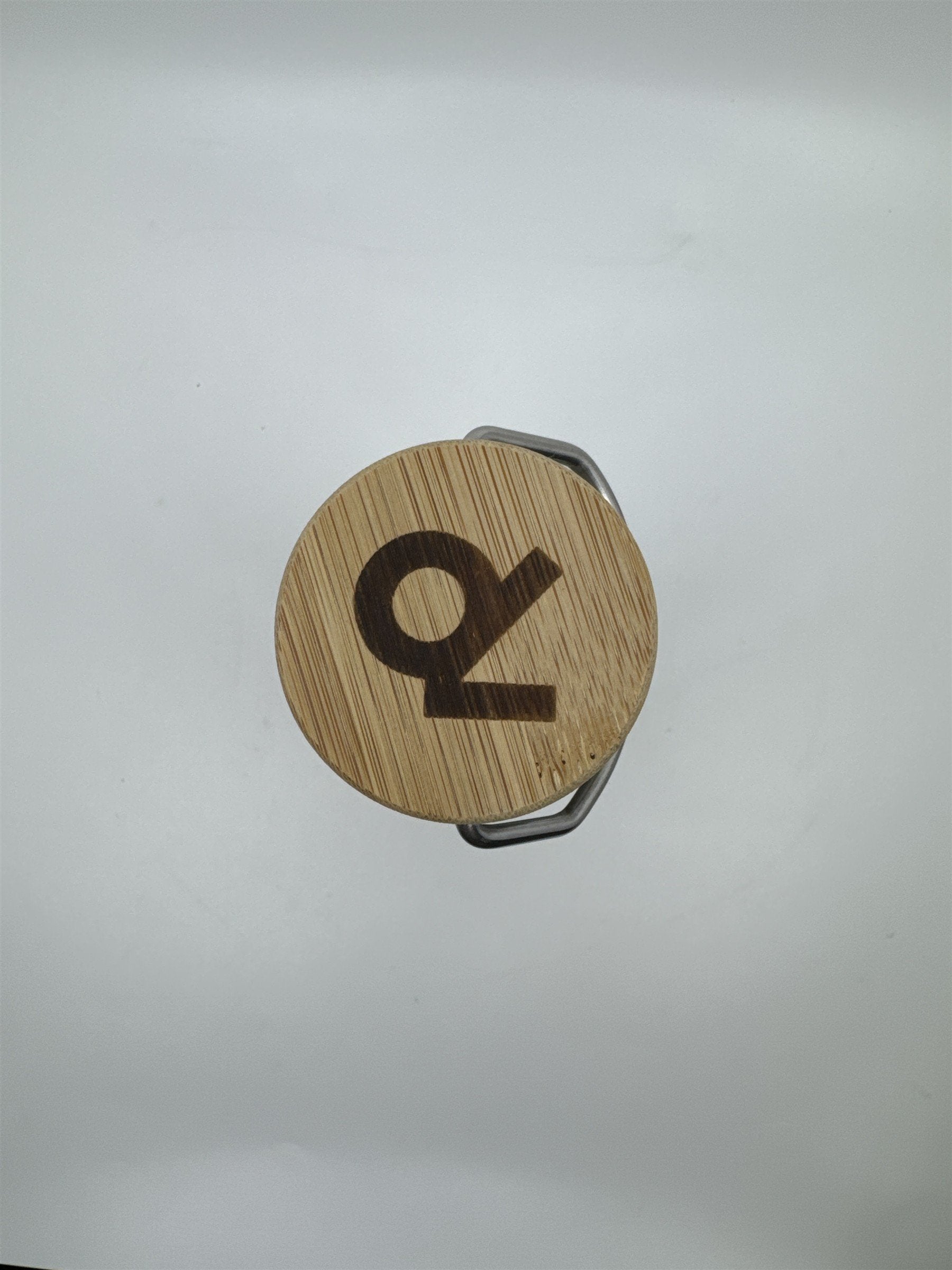 Stainless Steel Water Bottle with Logo Wood Lid and Metal Handle Refined.Com