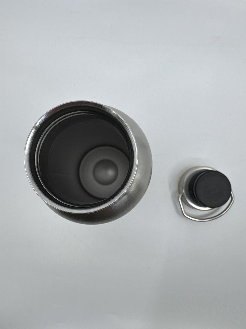 Stainless Steel Water Bottle with Logo Wood Lid and Metal Handle Refined.Com