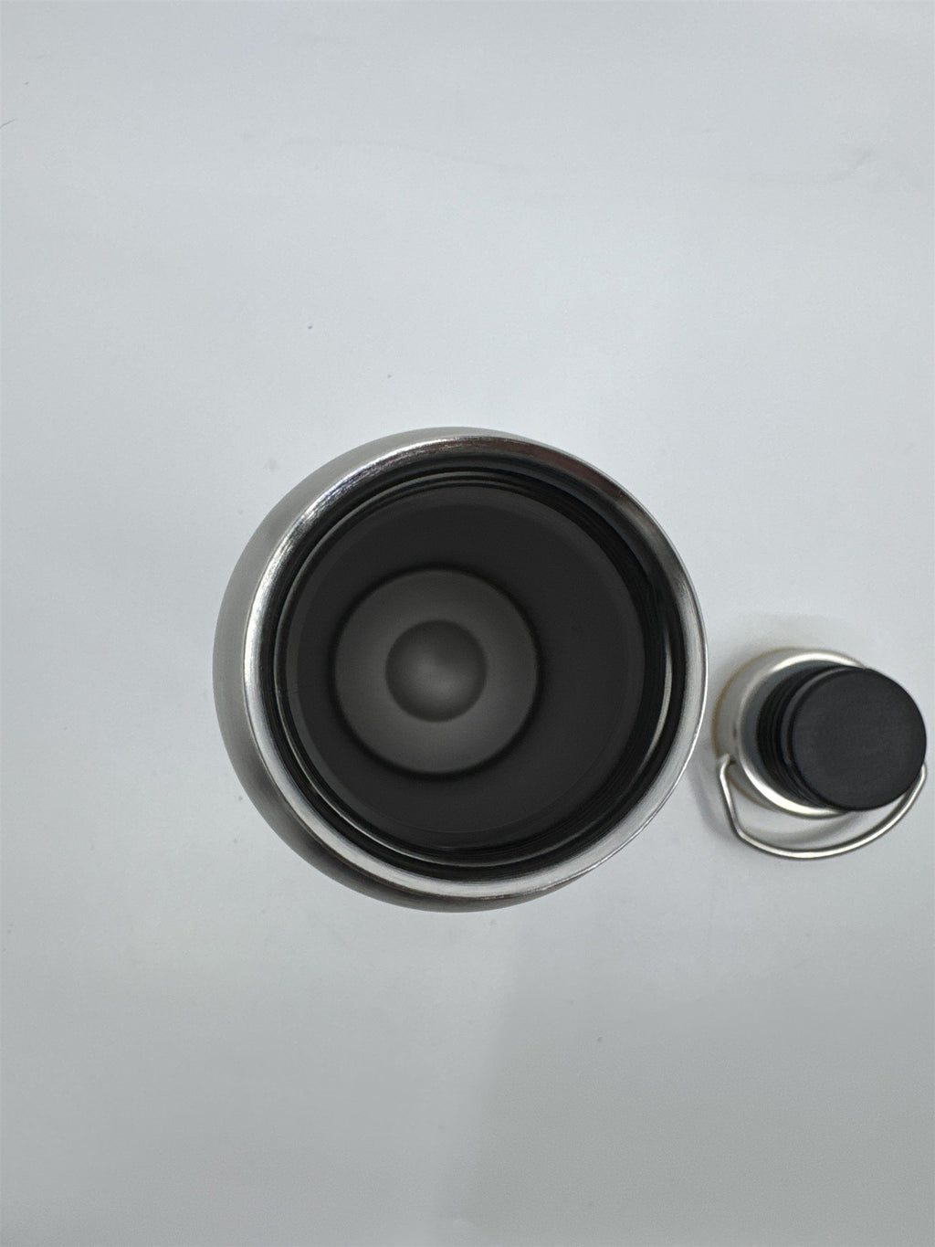 Stainless Steel Water Bottle with Logo Wood Lid and Metal Handle Refined.Com