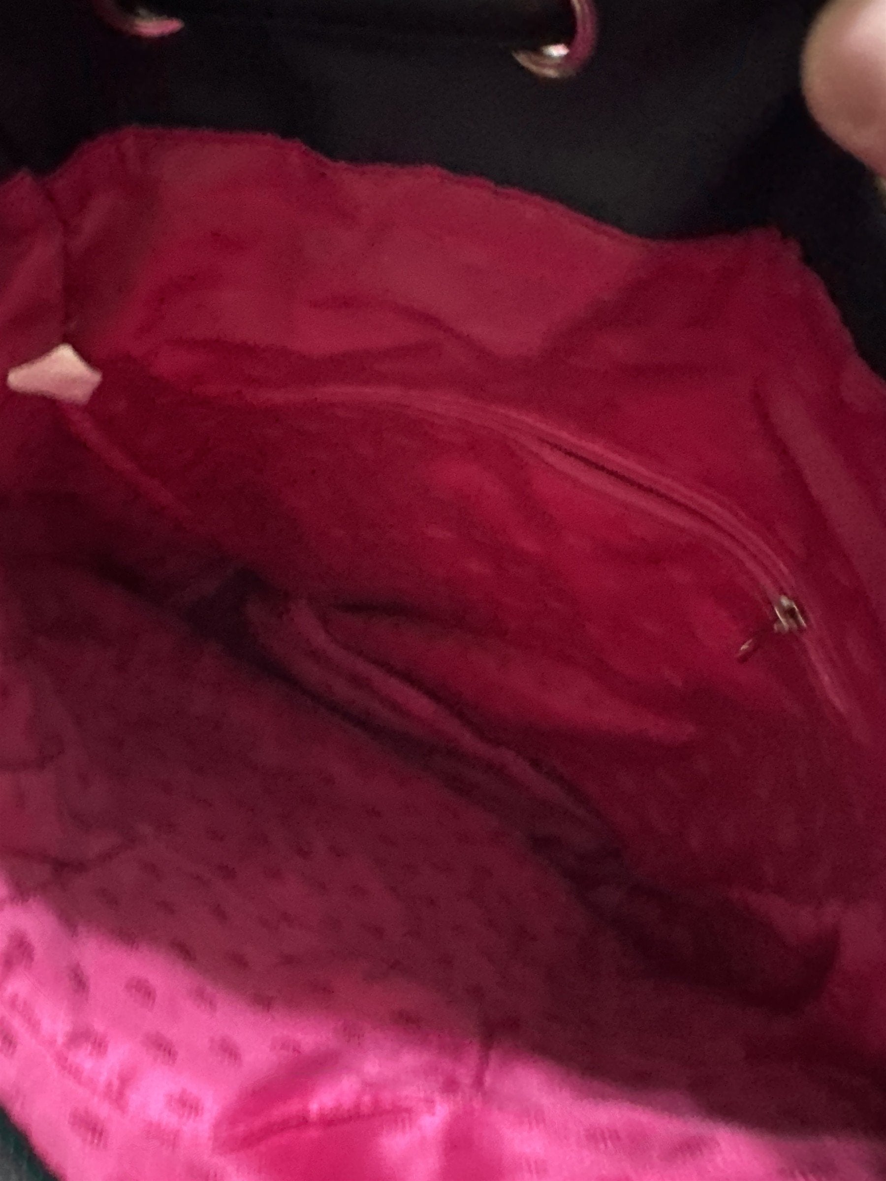 Womens Juicy Couture JUICY Glitter Sparkle Sequins Black and Pink Backpack