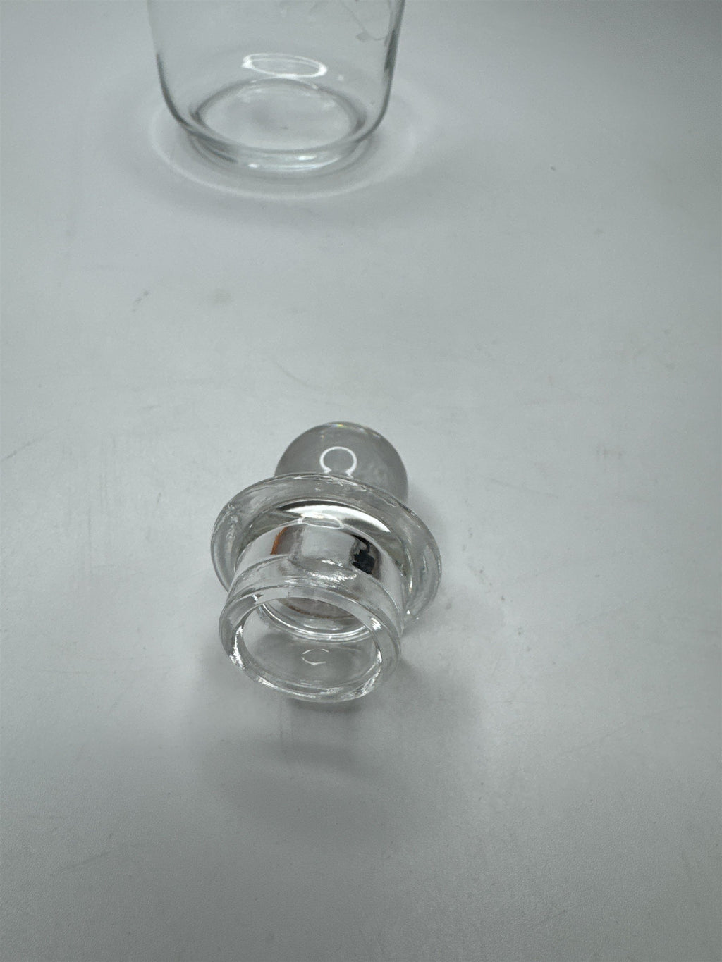 Vintage Clear Glass Decanter /w Floral Etch Pattern 6" Tall