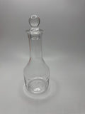 Vintage Clear Glass Decanter /w Floral Etch Pattern 6" Tall