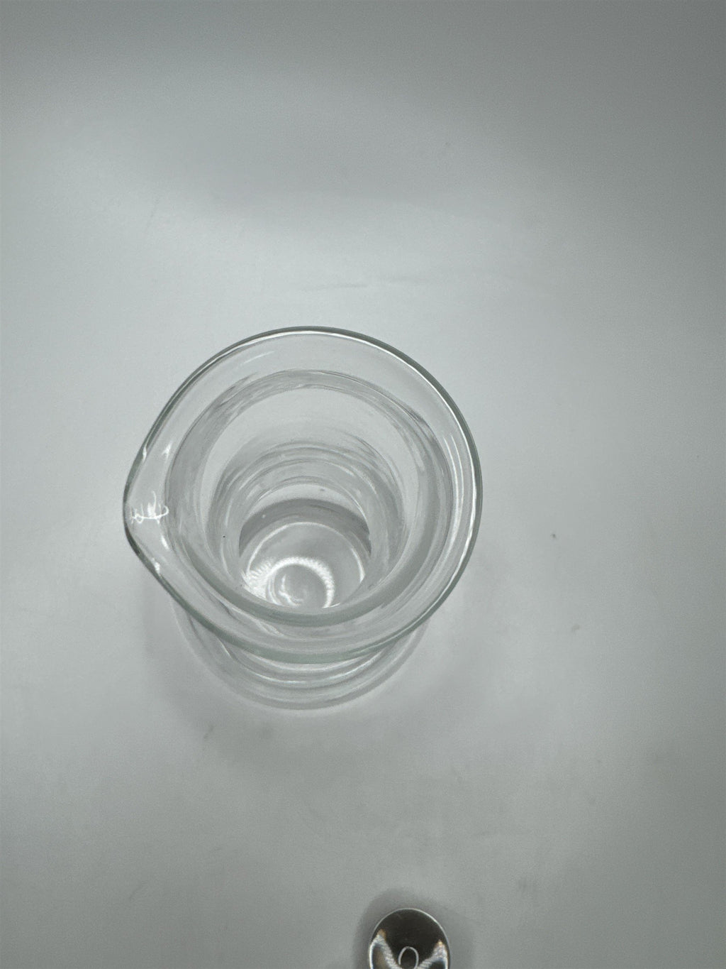 Vintage Clear Glass Decanter /w Floral Etch Pattern 6" Tall