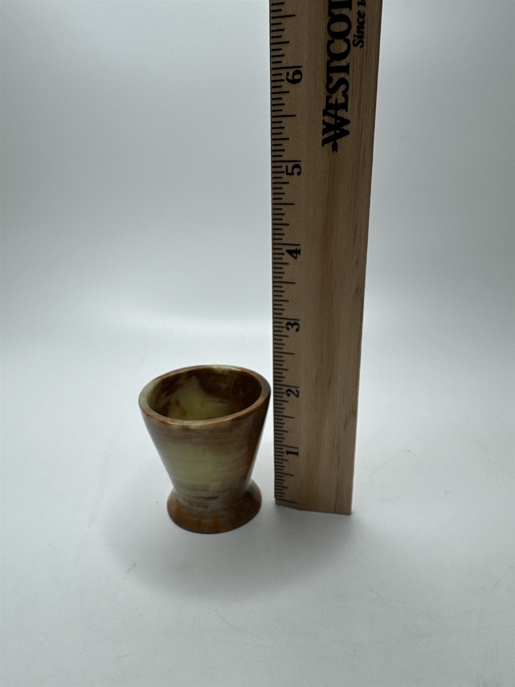 Small Stone Marble Shot Glass - Natural Hand Carved Unique Barware Collectible