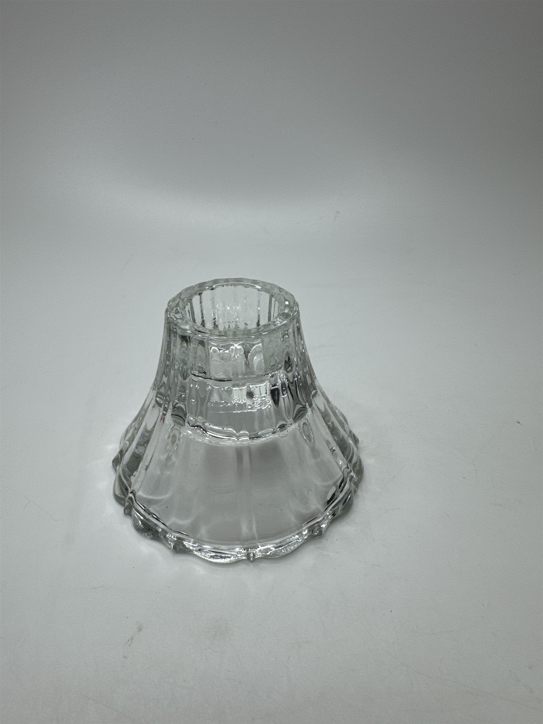 Vintage Homco Home Interiors Votive Candle Holder BASE ONLY Clear Glass