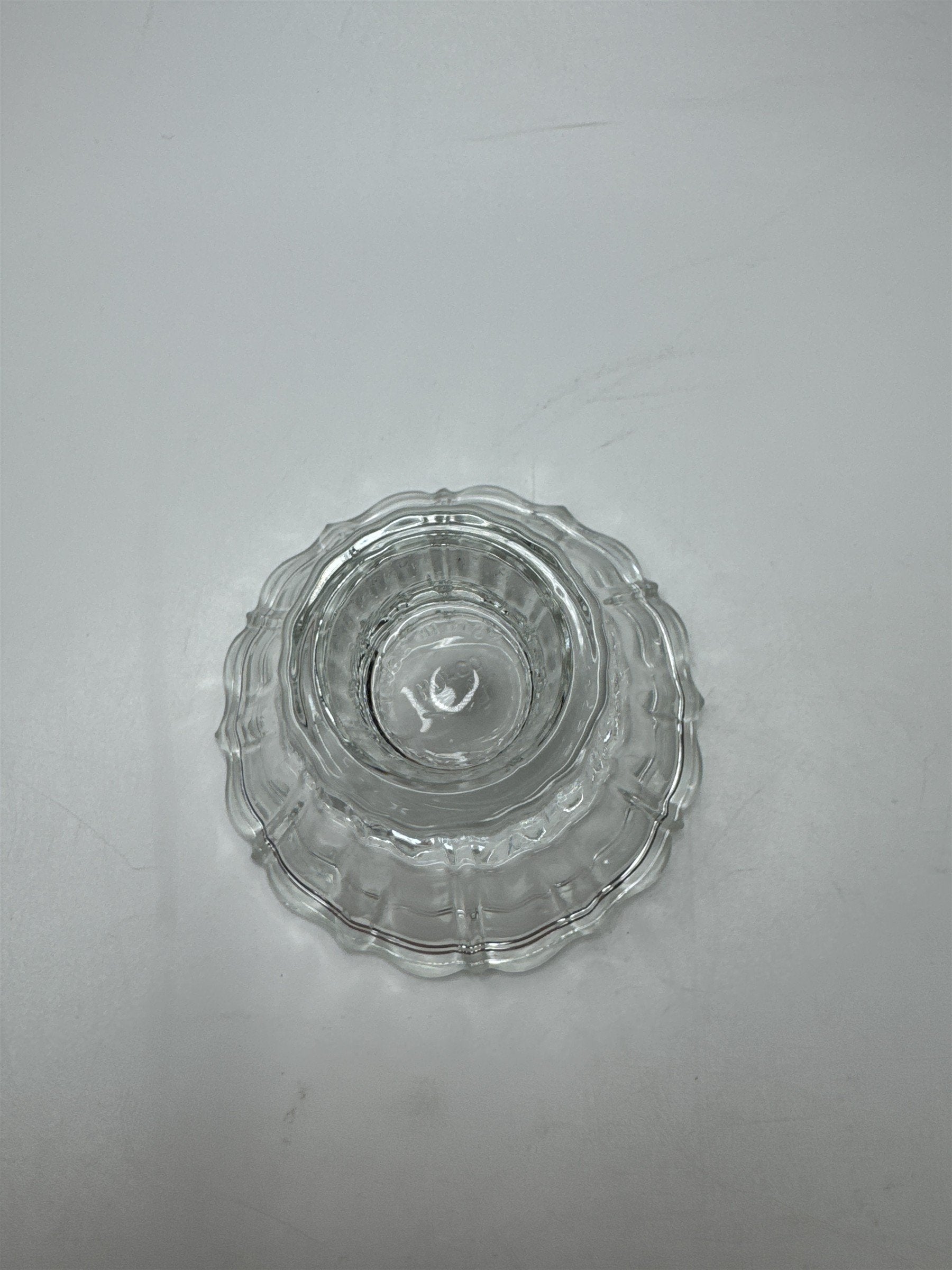Vintage Homco Home Interiors Votive Candle Holder BASE ONLY Clear Glass
