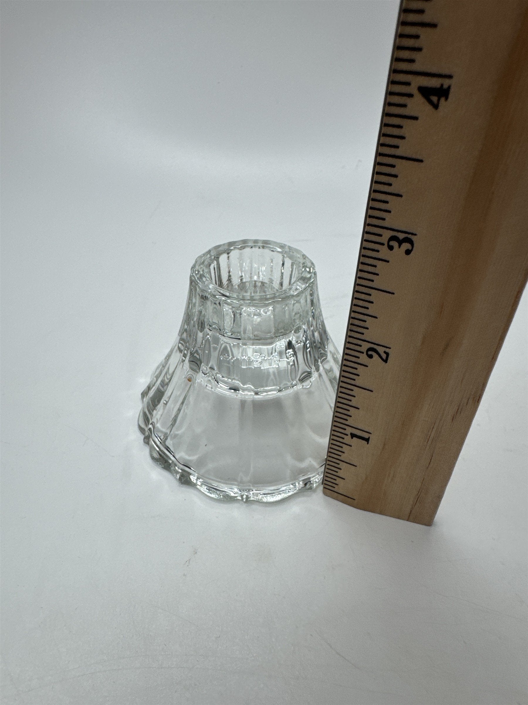 Vintage Homco Home Interiors Votive Candle Holder BASE ONLY Clear Glass