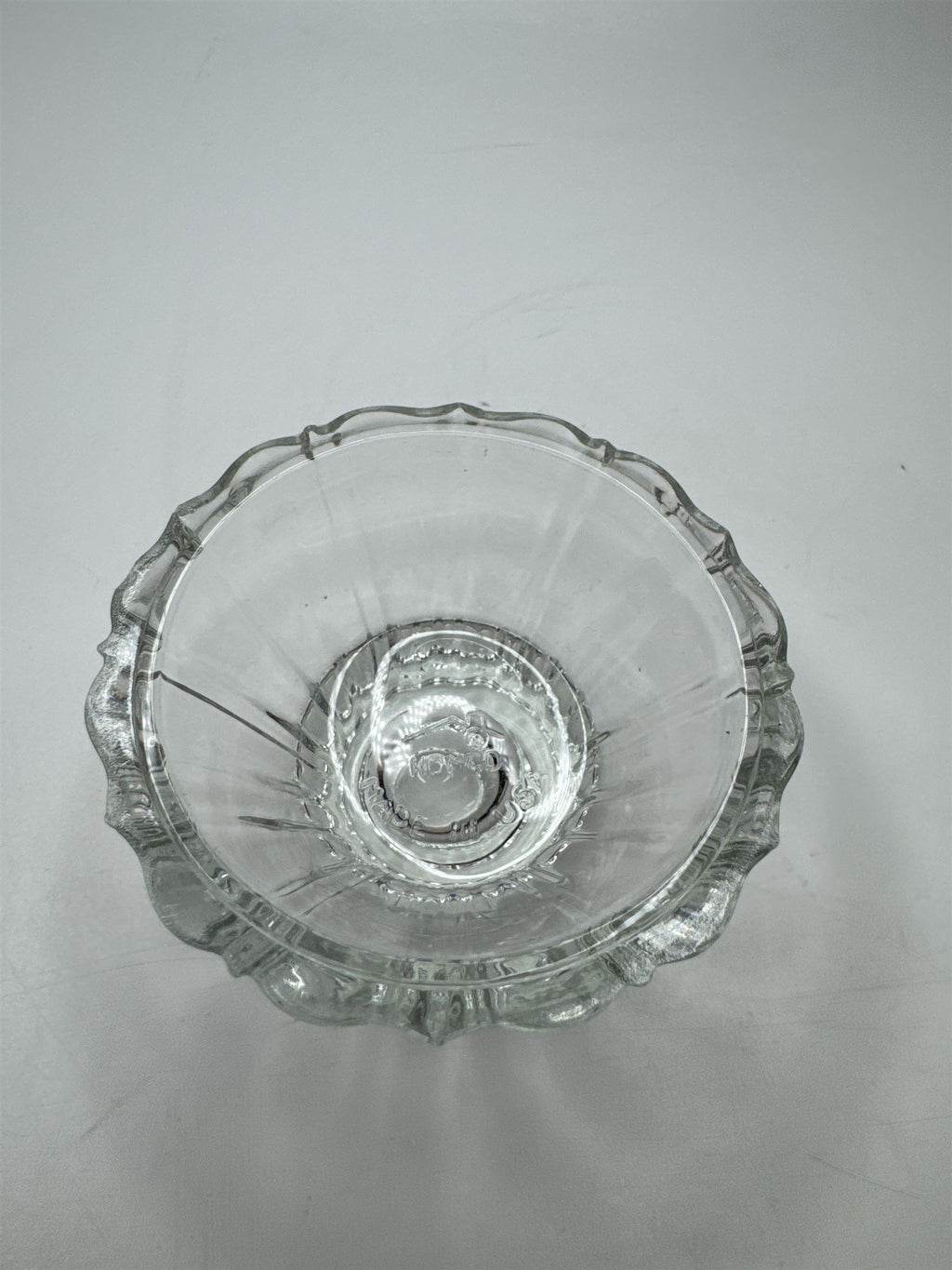 Vintage Homco Home Interiors Votive Candle Holder BASE ONLY Clear Glass