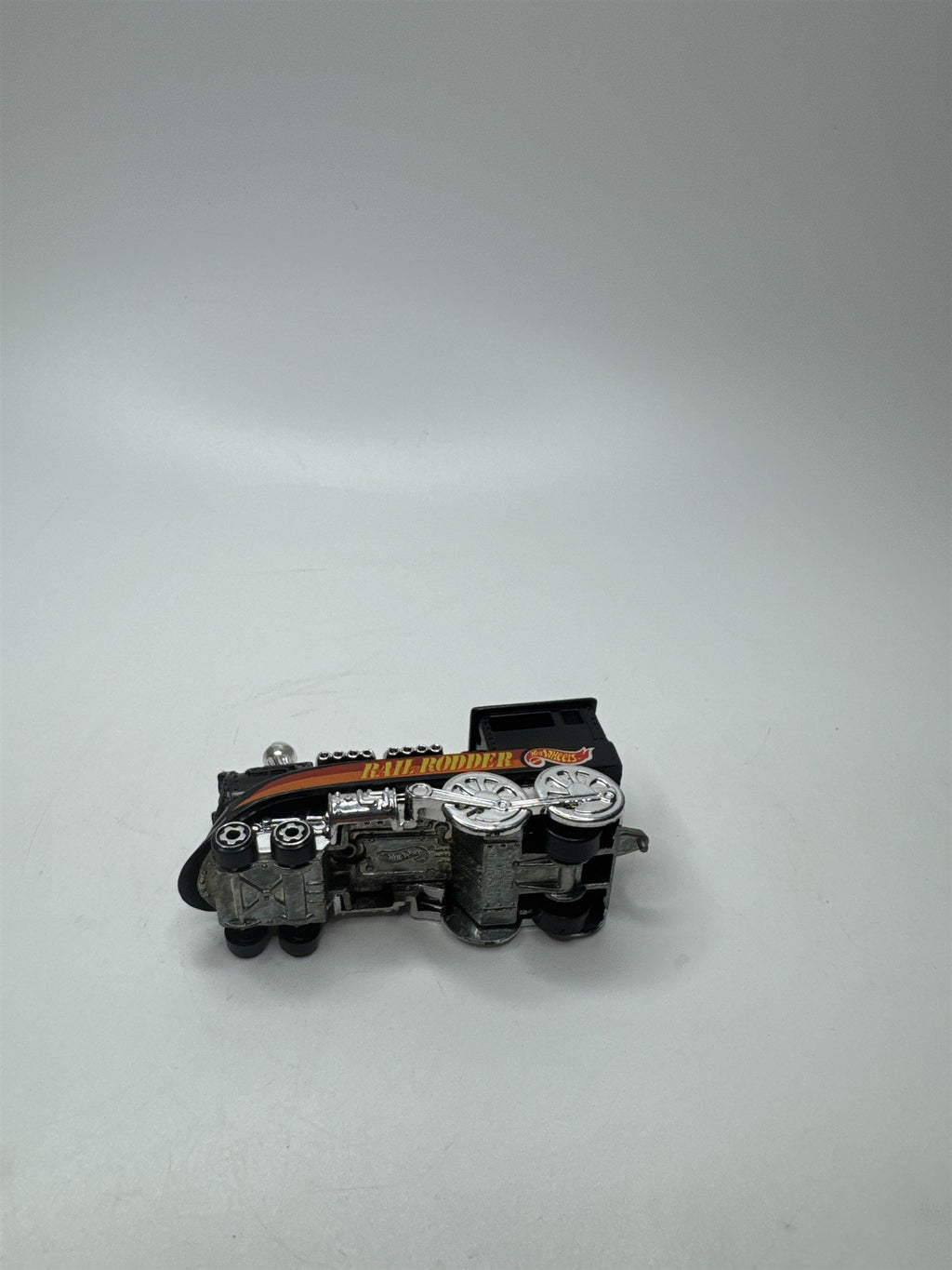 ** VINTAGE HOT WHEELS FIRST EDITIONS RAIL RODDER ~ BLACK LOCOMOTIVE