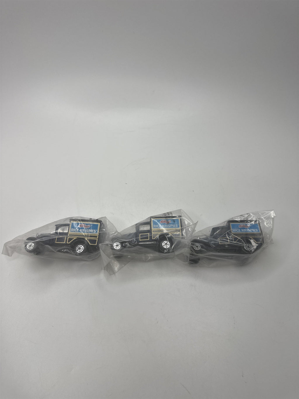 3x Vintage 1979 Matchbox Model A Ford International Kellogg's Rice Krispies Toy