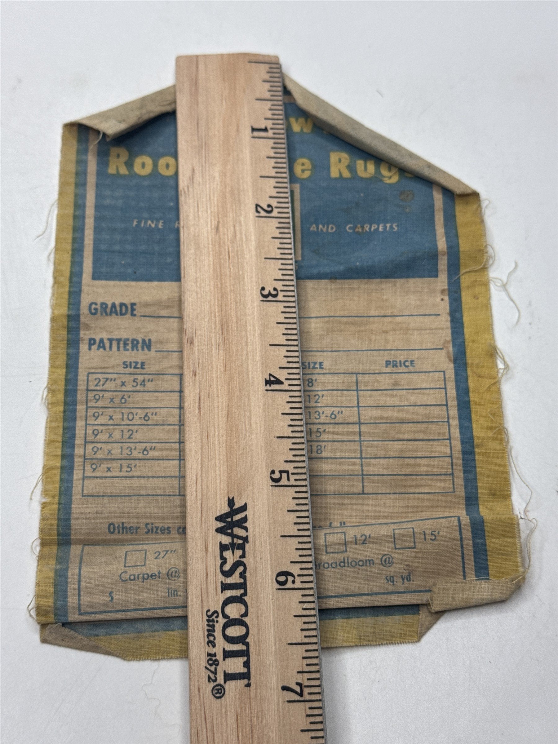 Vtg Bigelow's Room-Size Rugs Fabric Advertisement