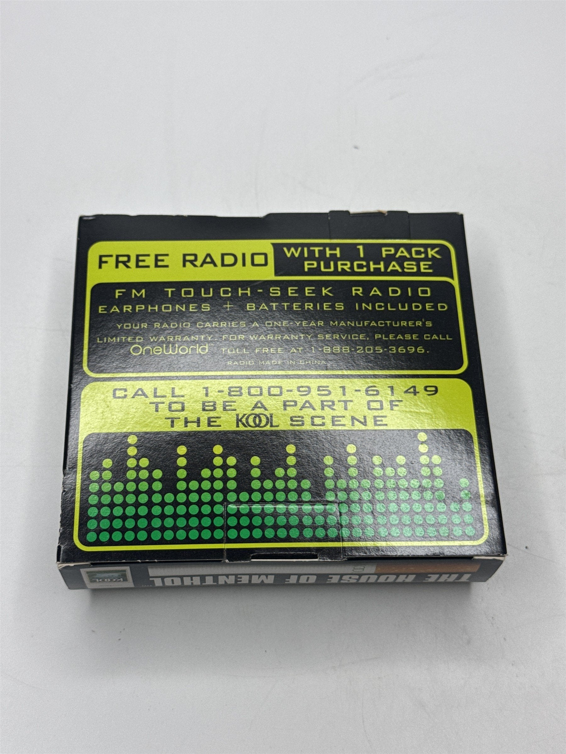Kool Tobacciana Kboom Free OneWorld Radio Promo Gift Advertisement