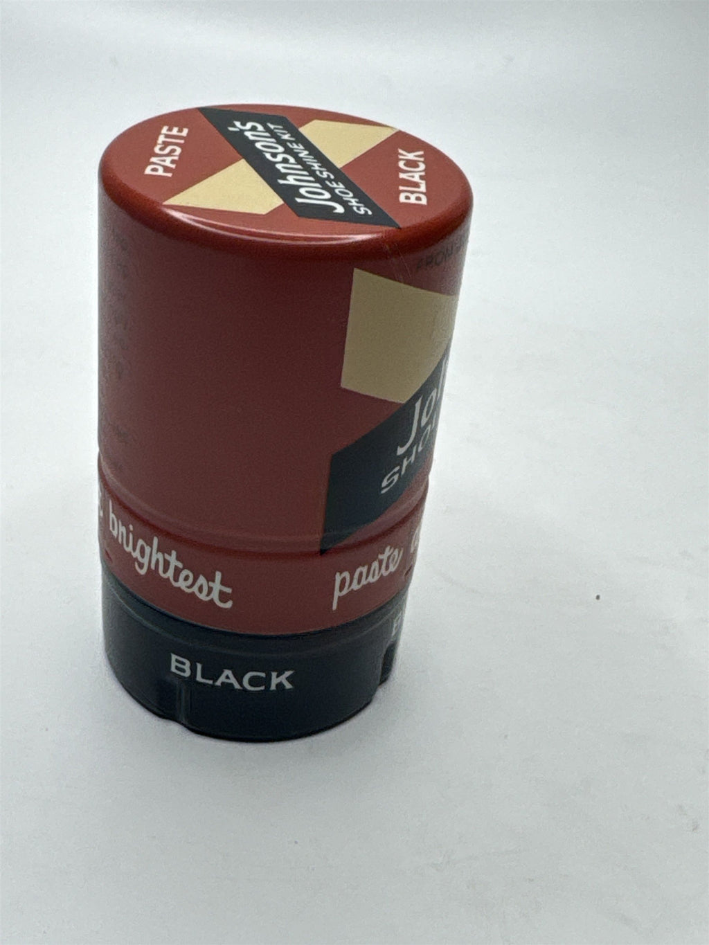 Vintage Johnson's Shoe Shine Kit Black Paste Tin (May Have Some Left)
