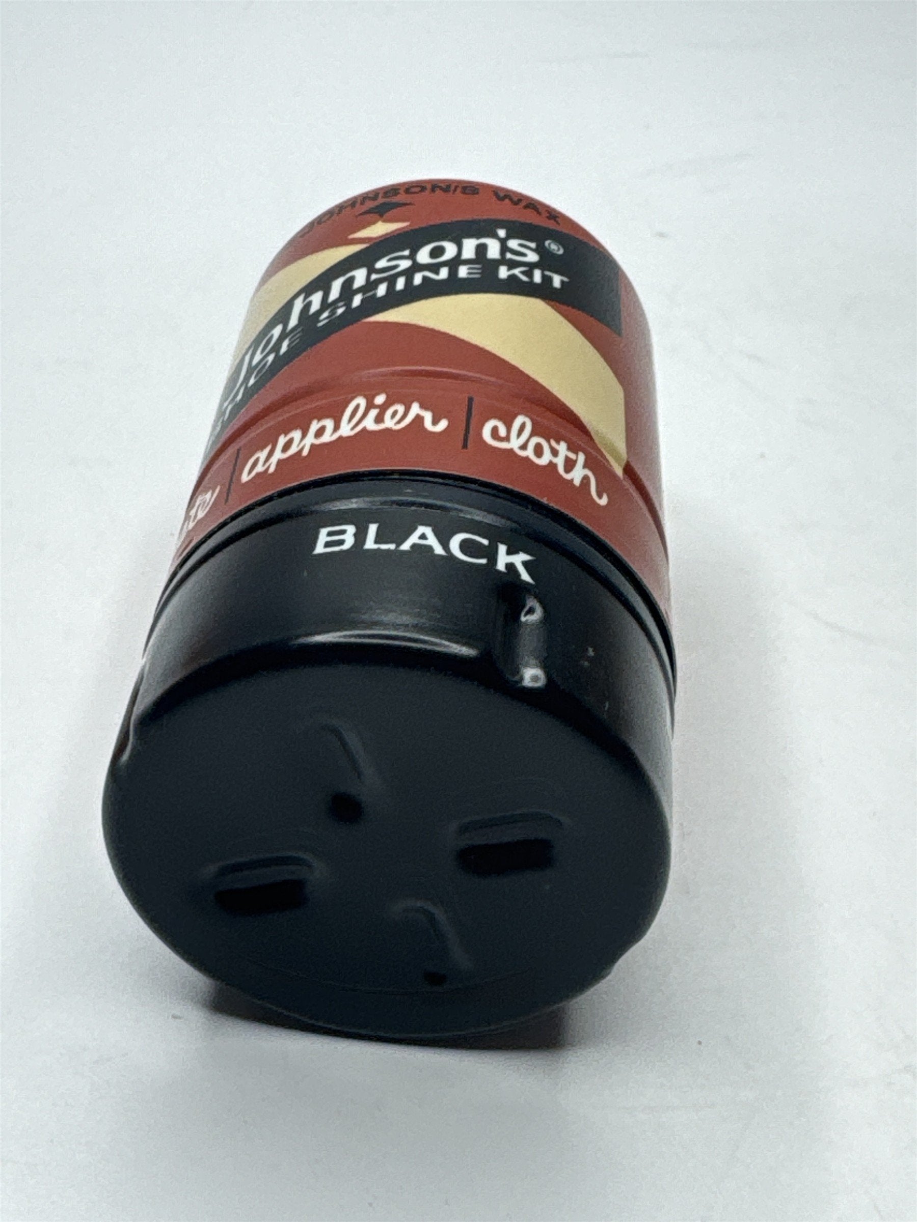 Vintage Johnson's Shoe Shine Kit Black Paste Tin (May Have Some Left)