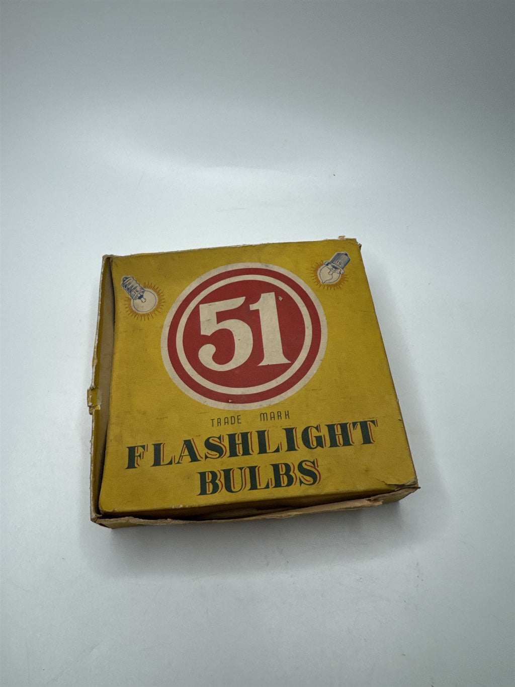 Vintage 51 Brand Flashlight Bulbs Advertisements and Light Bulbs Display Set