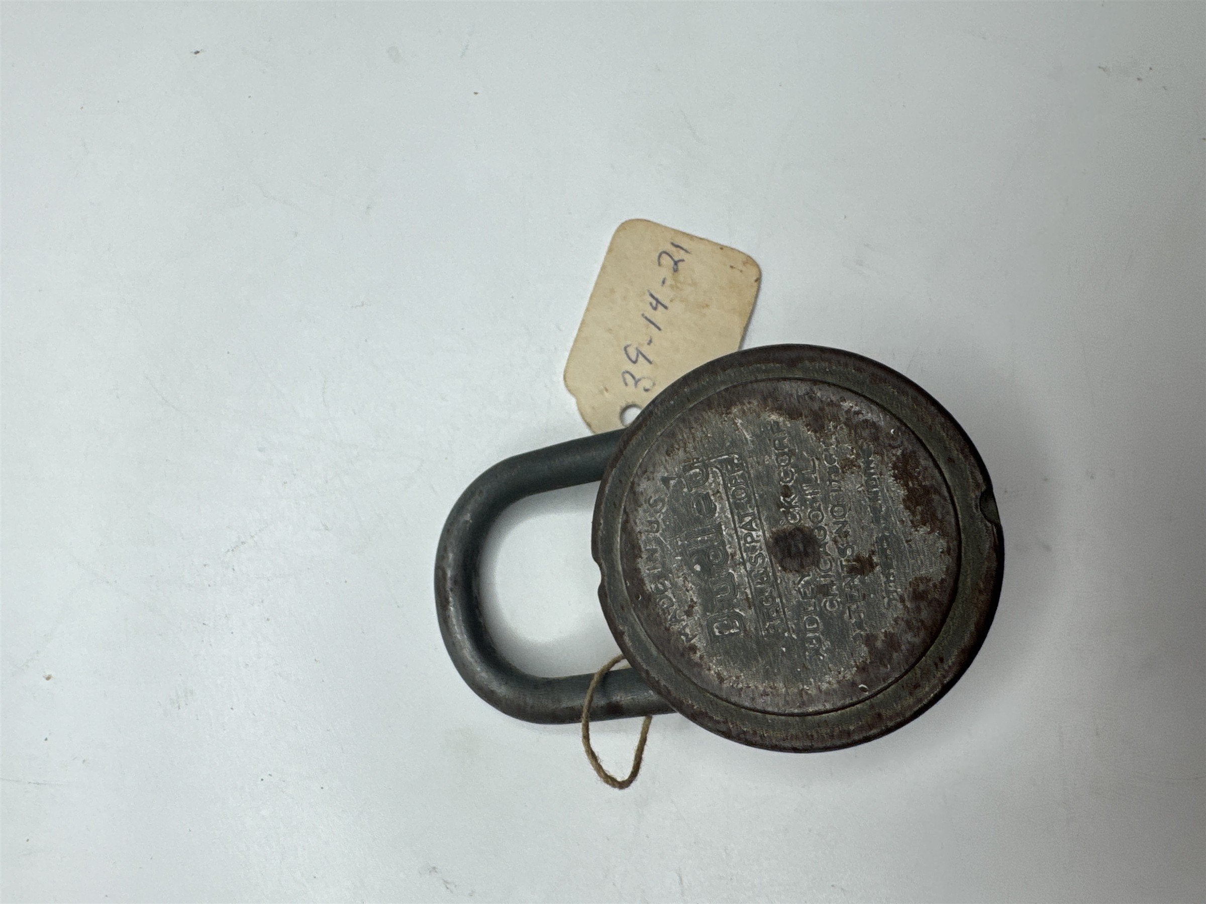 Vintage Dudley Lock Corp Chicago Black Dial Combination Lock (May Not Work)
