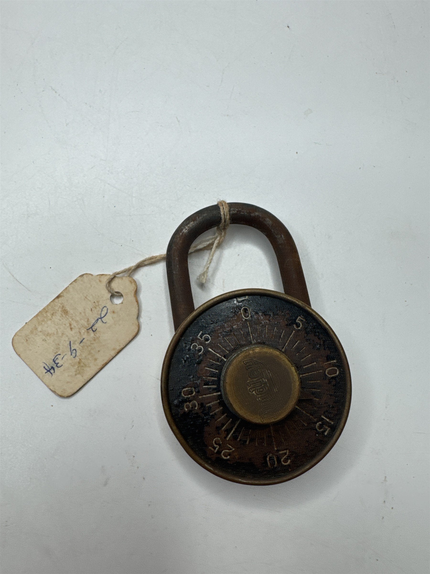 Vintage Dudley Lock Corp Chicago Black Dial Combination Lock (May Not Work)