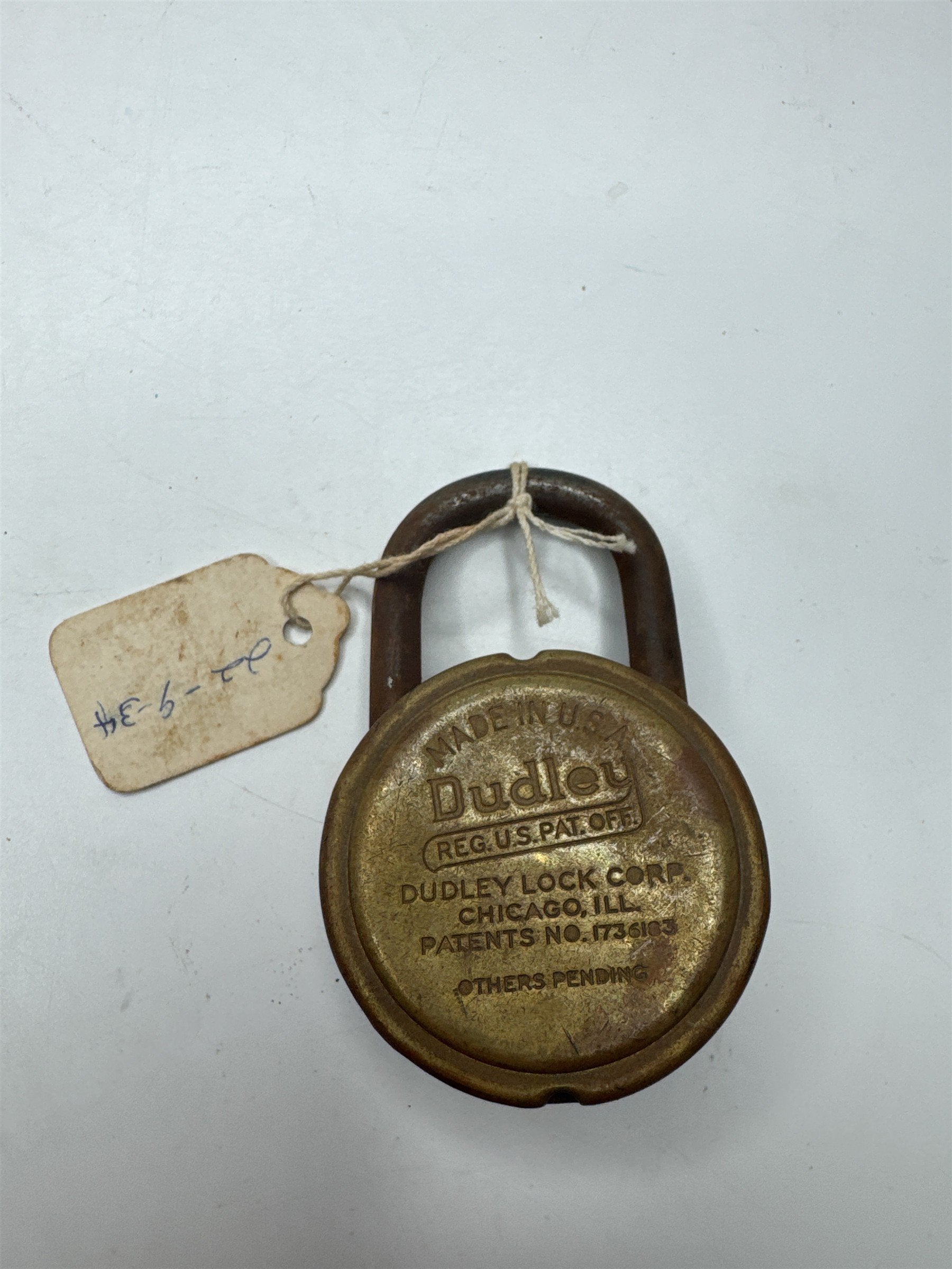 Vintage Dudley Lock Corp Chicago Black Dial Combination Lock (May Not Work)