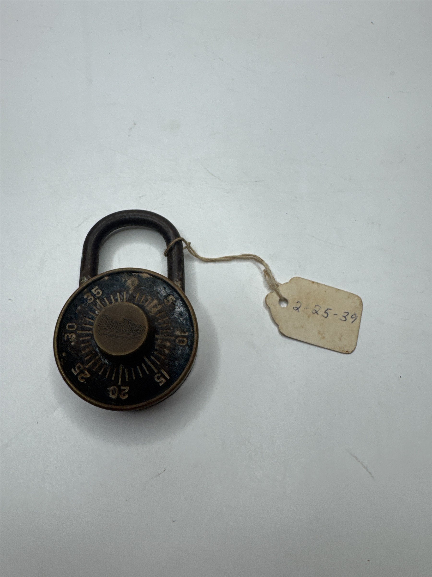 Vintage Dudley Lock Corp Chicago Black Dial Combination Lock (May Not Work)