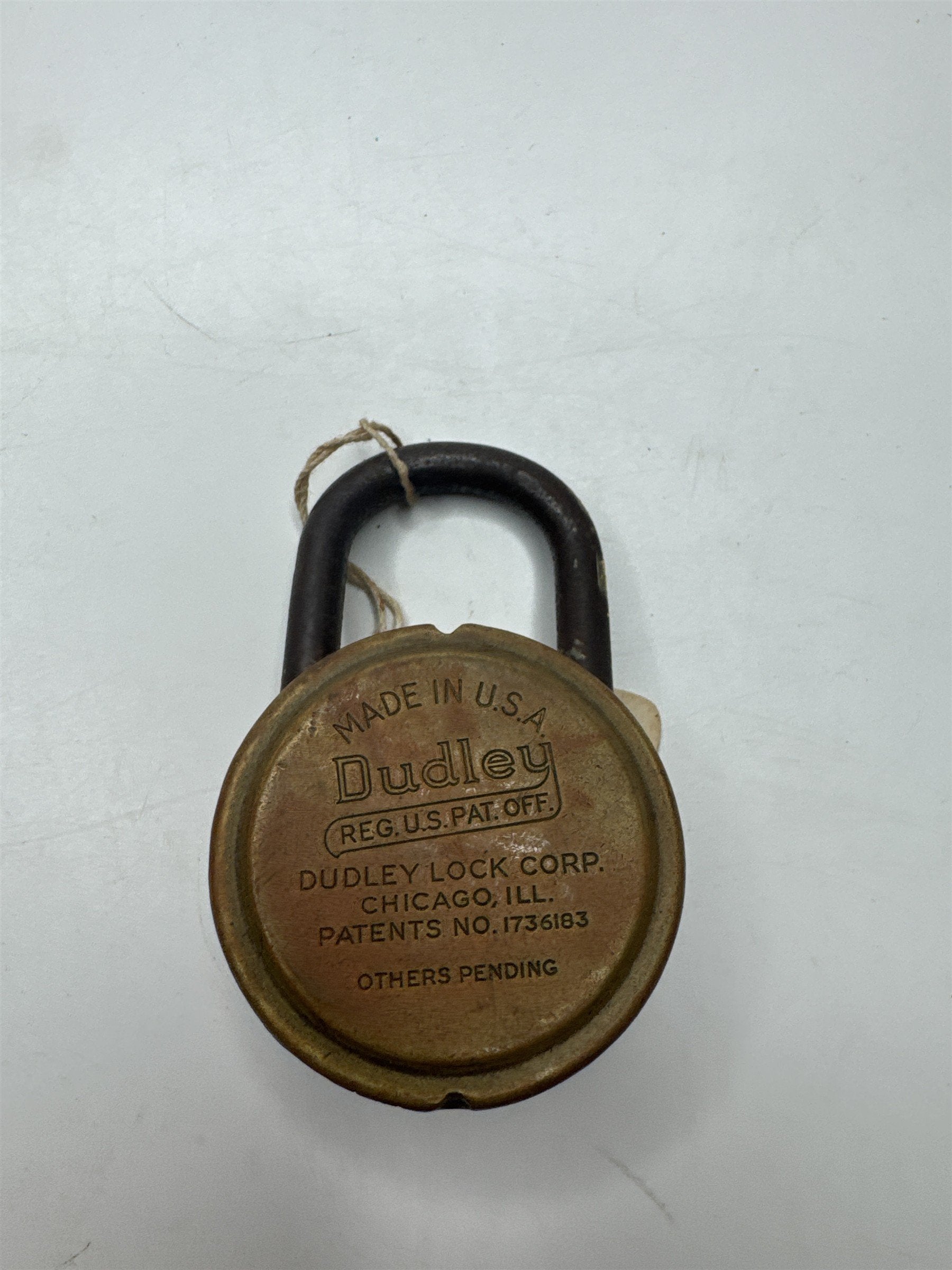 Vintage Dudley Lock Corp Chicago Black Dial Combination Lock (May Not Work)