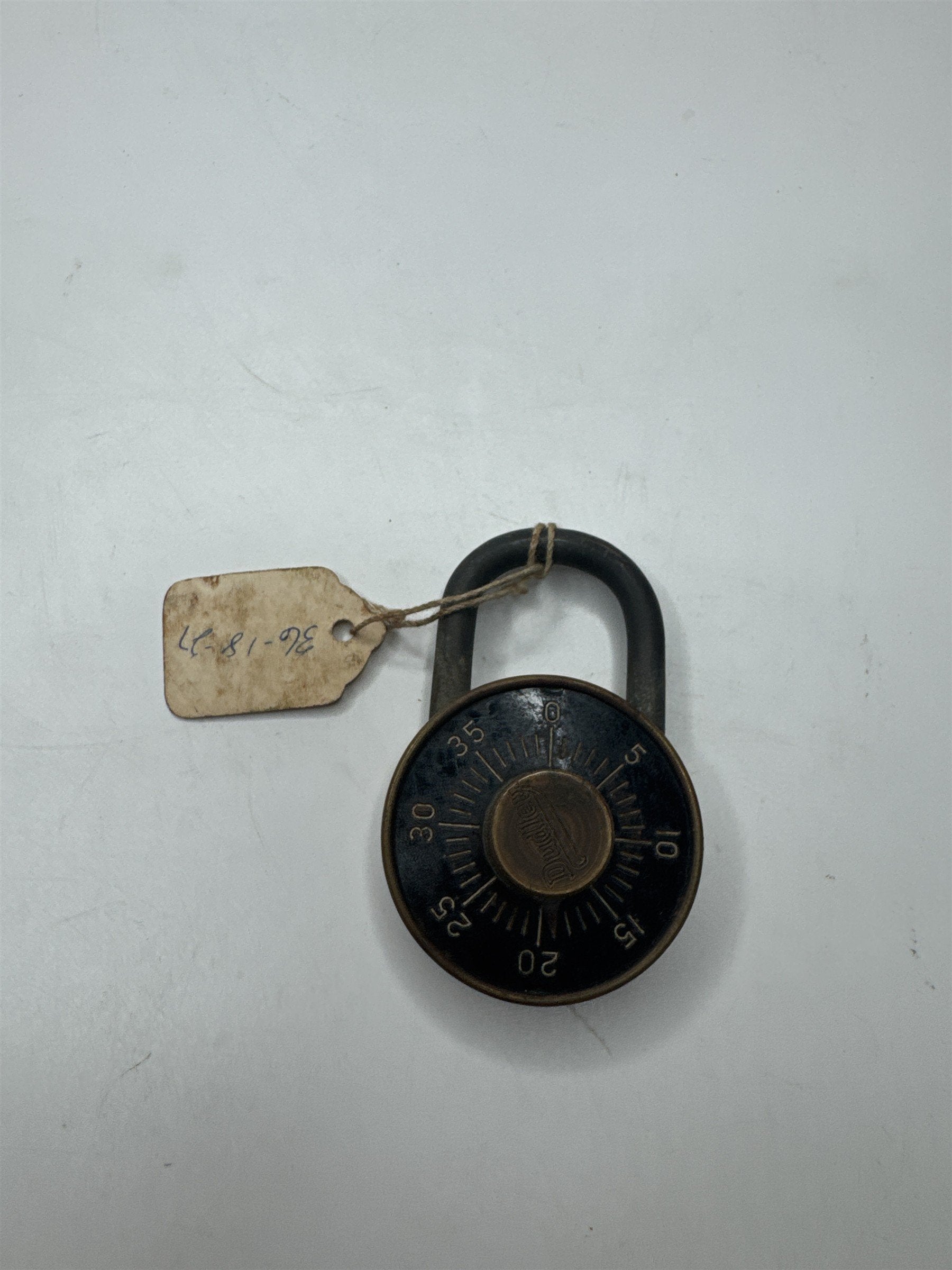 Vintage Dudley Lock Corp Chicago Black Dial Combination Lock (May Not Work)