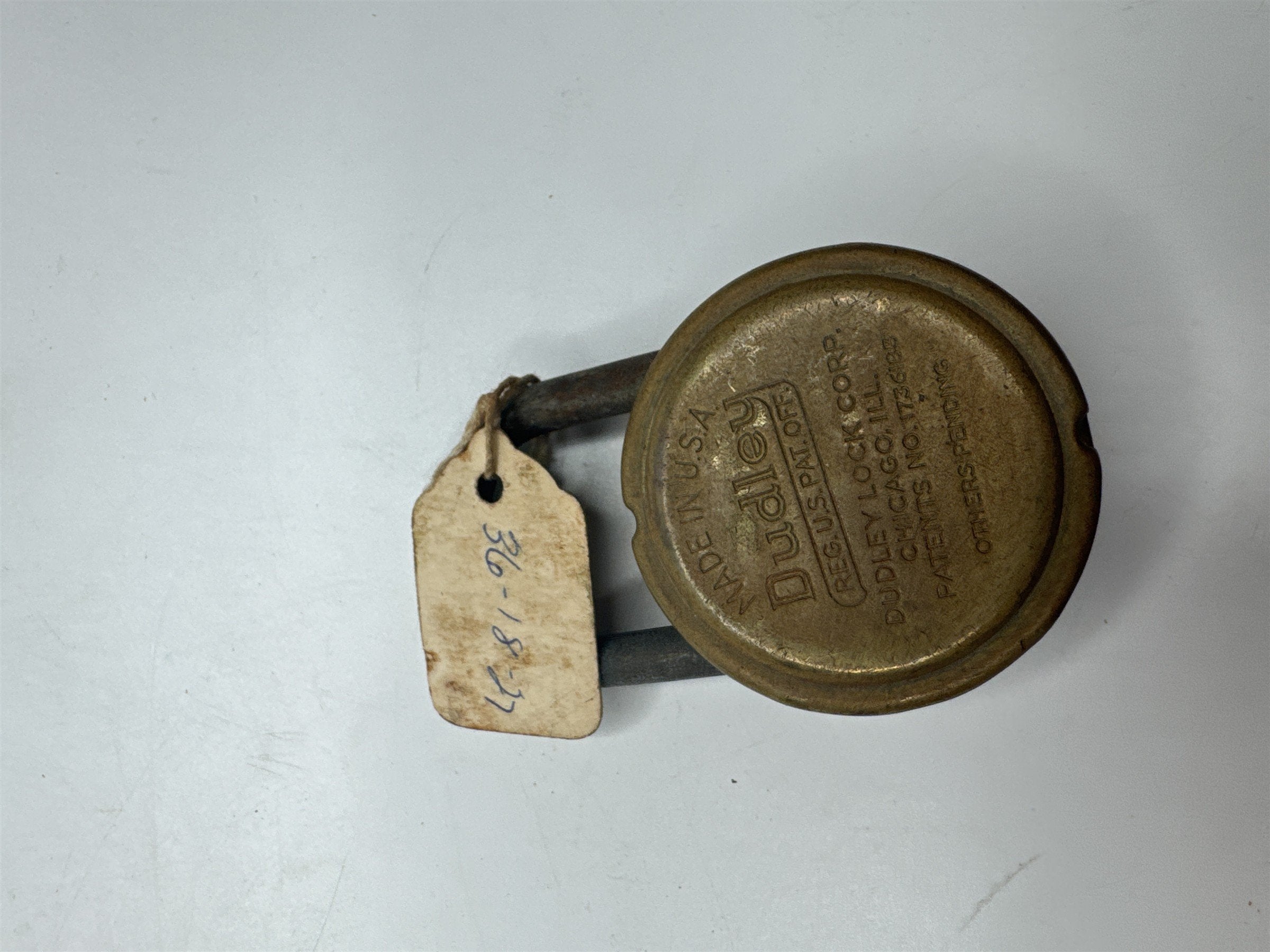 Vintage Dudley Lock Corp Chicago Black Dial Combination Lock (May Not Work)