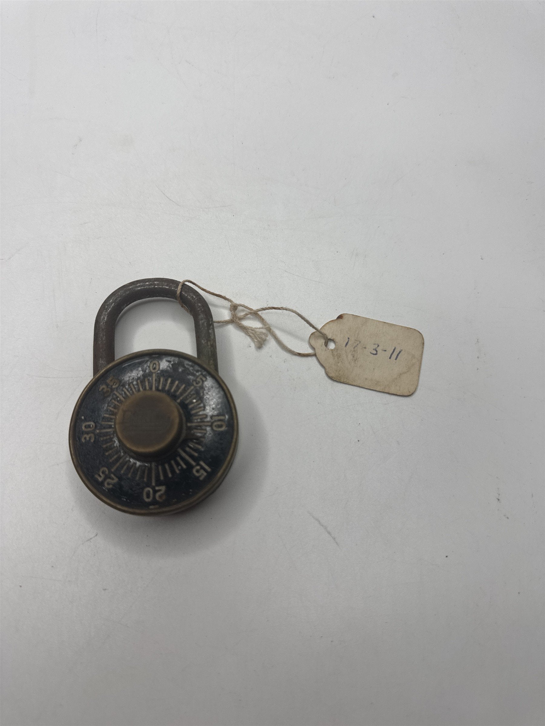 Vintage Dudley Lock Corp Chicago Black Dial Combination Lock (May Not Work)