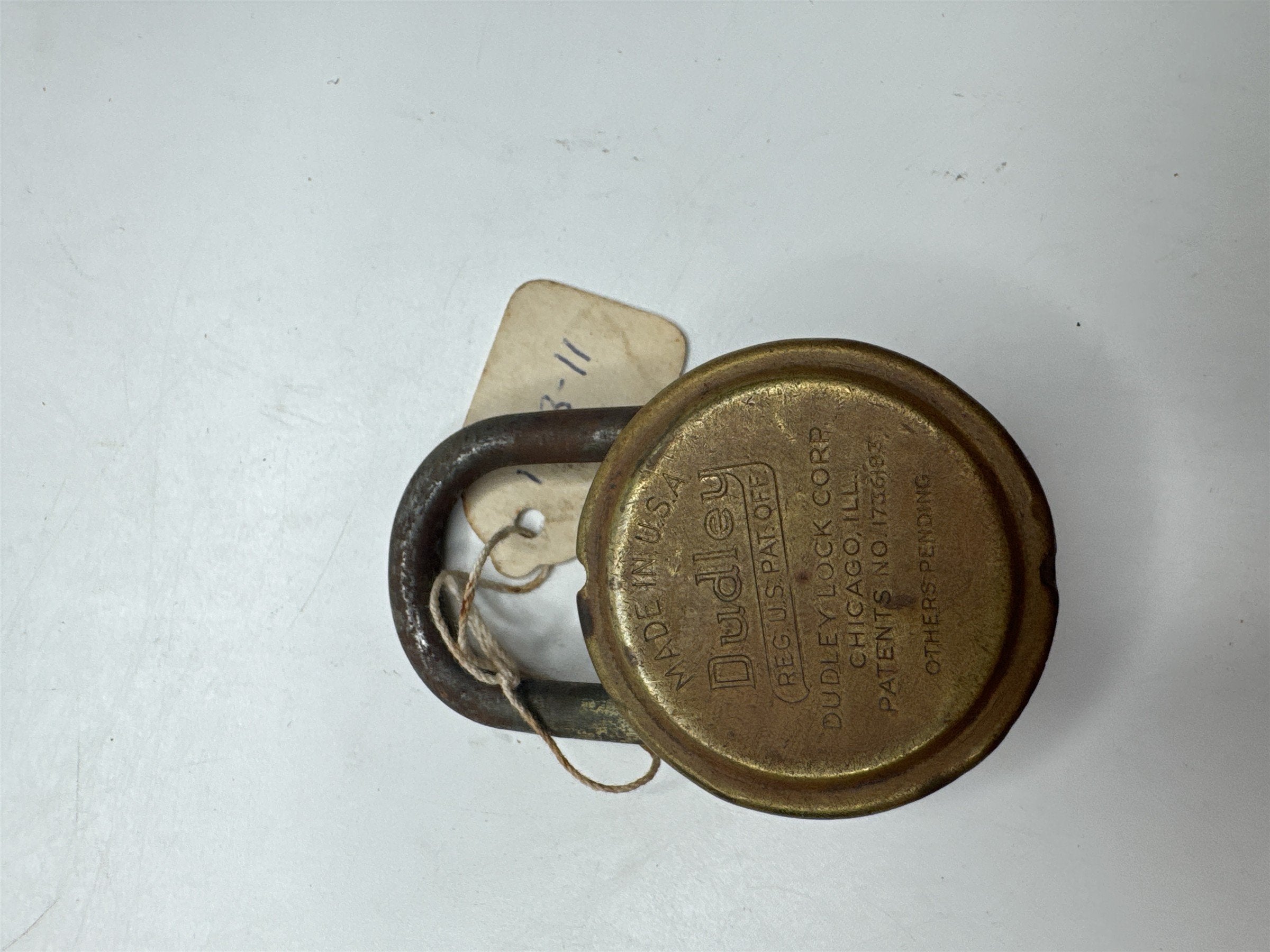 Vintage Dudley Lock Corp Chicago Black Dial Combination Lock (May Not Work)