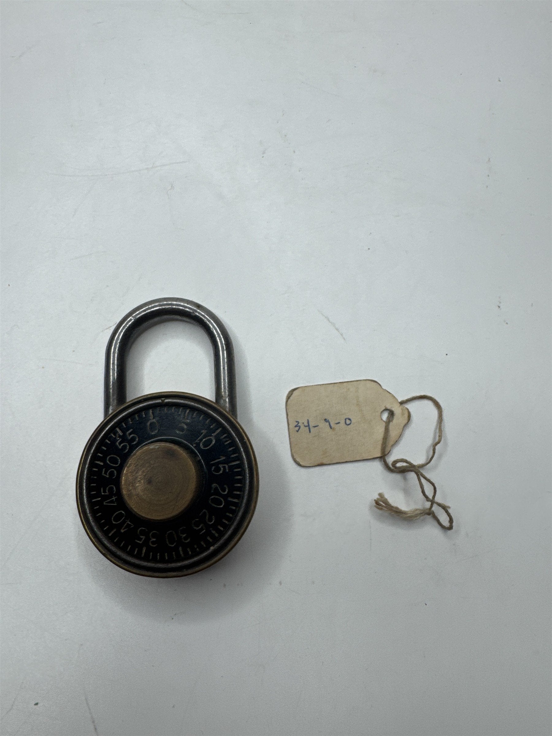 Vintage Dudley Lock Corp Chicago Black Dial Combination Lock (May Not Work)